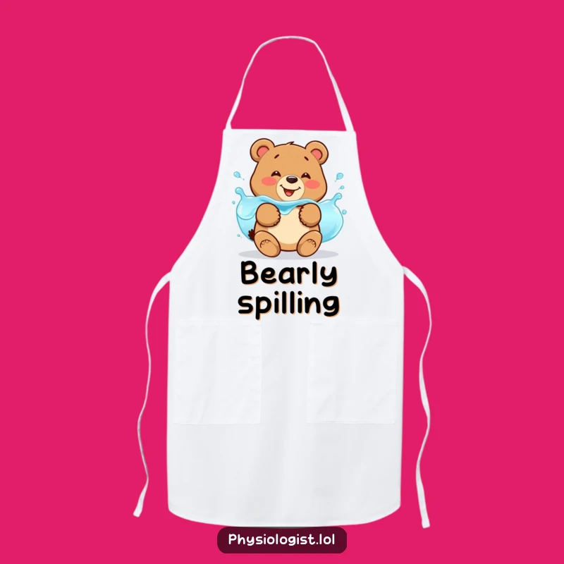 Funny Bear Fluid Balance Apron: Jiggling for a Humorous Science Kitchen