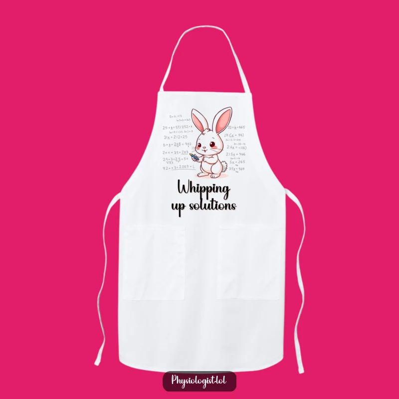 Funny Bunny Genius Apron - Energetic Chef Math Equations Cooking