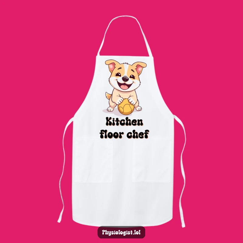Funny Dog Slipping Apron: Chef's Hilarious Kitchen Companion Gift