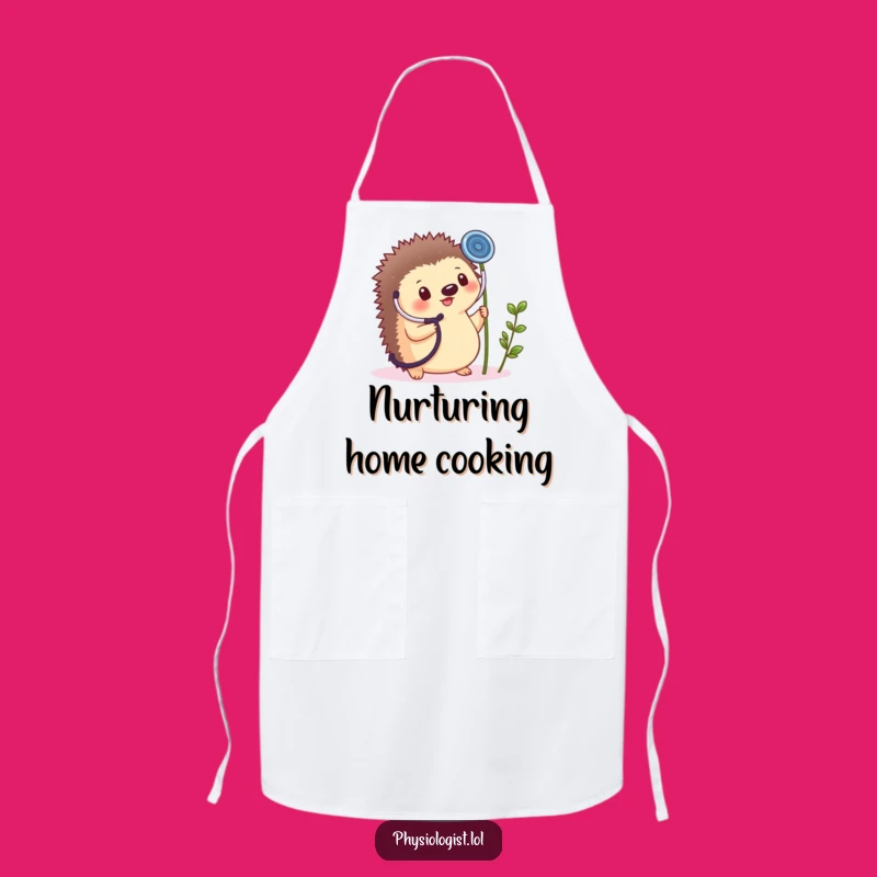 Funny Hedgehog Gardener Apron - Cheerful Plant Care Humor