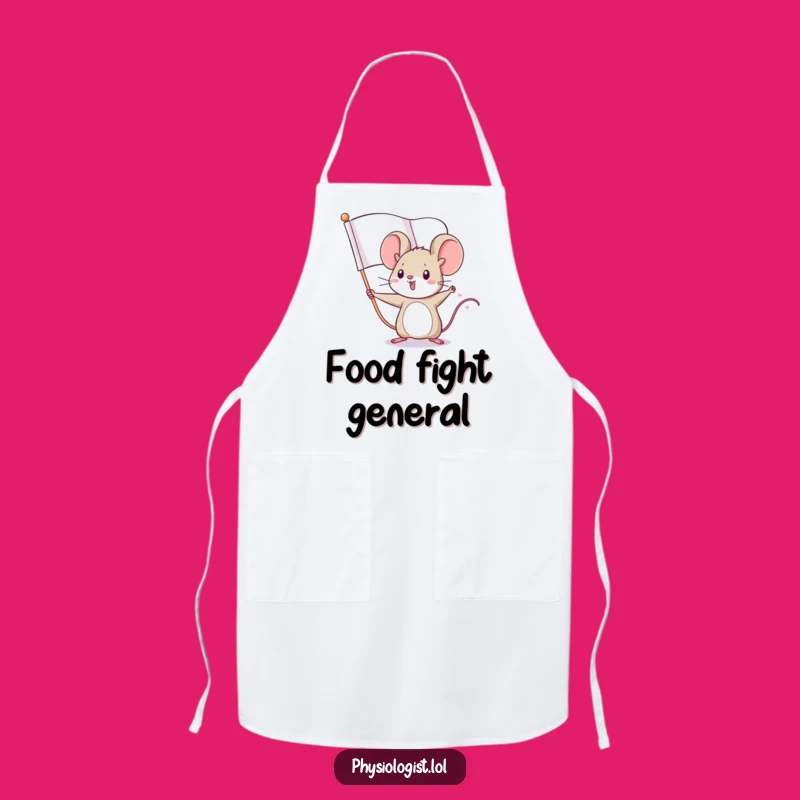 Funny Mouse Flag Apron: Tiny Leader Chef - Kitchen Humorous Gift