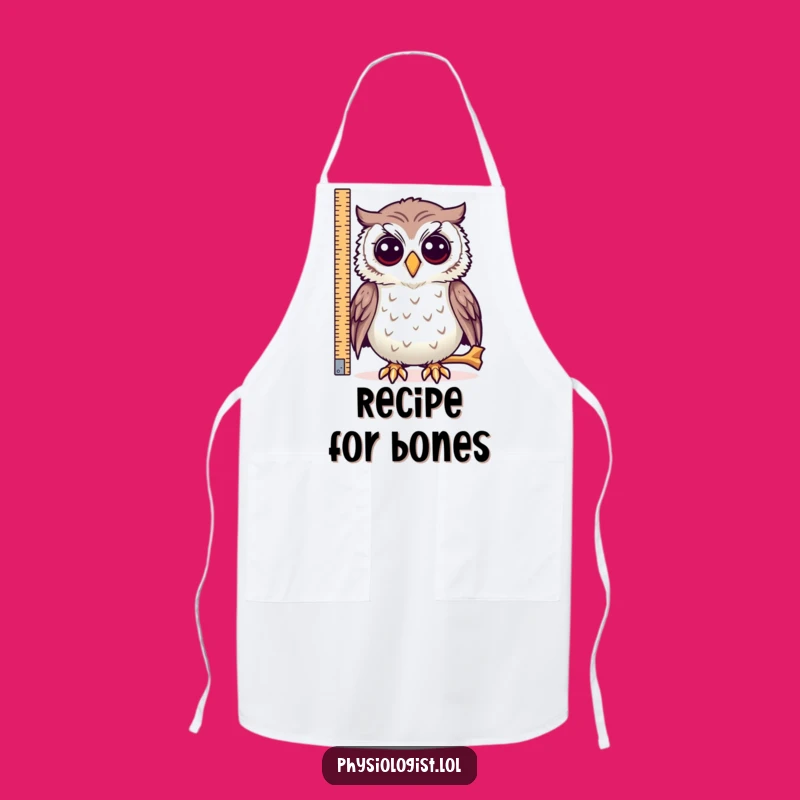 Funny Owl Bone Apron: Cook with Curiosity and a Side of Humor
