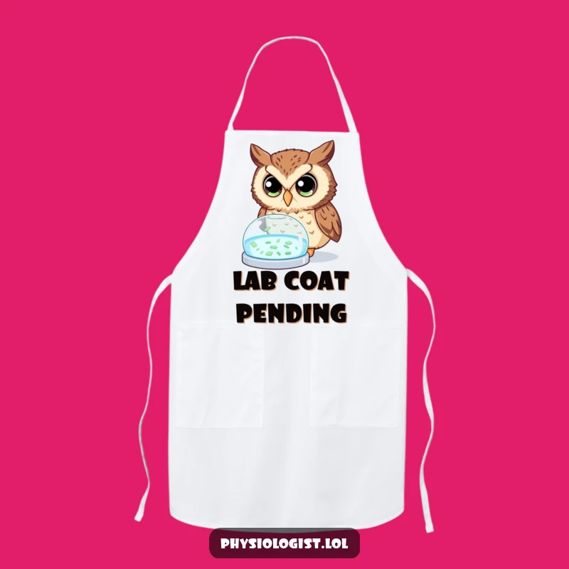 Funny Owl Lab Apron: Cook with Curiosity and Hilarious Precision!