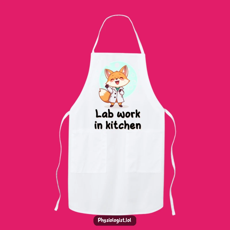 Funny Fox Scientist Apron: Cook with Comfort and Lab Merriment