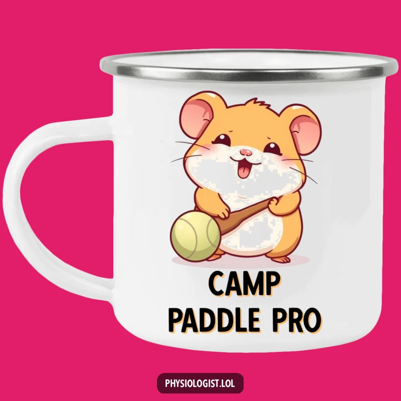Funny Hamster Paddle Camping Mug: Your Cheerful Companion for the Outdoors