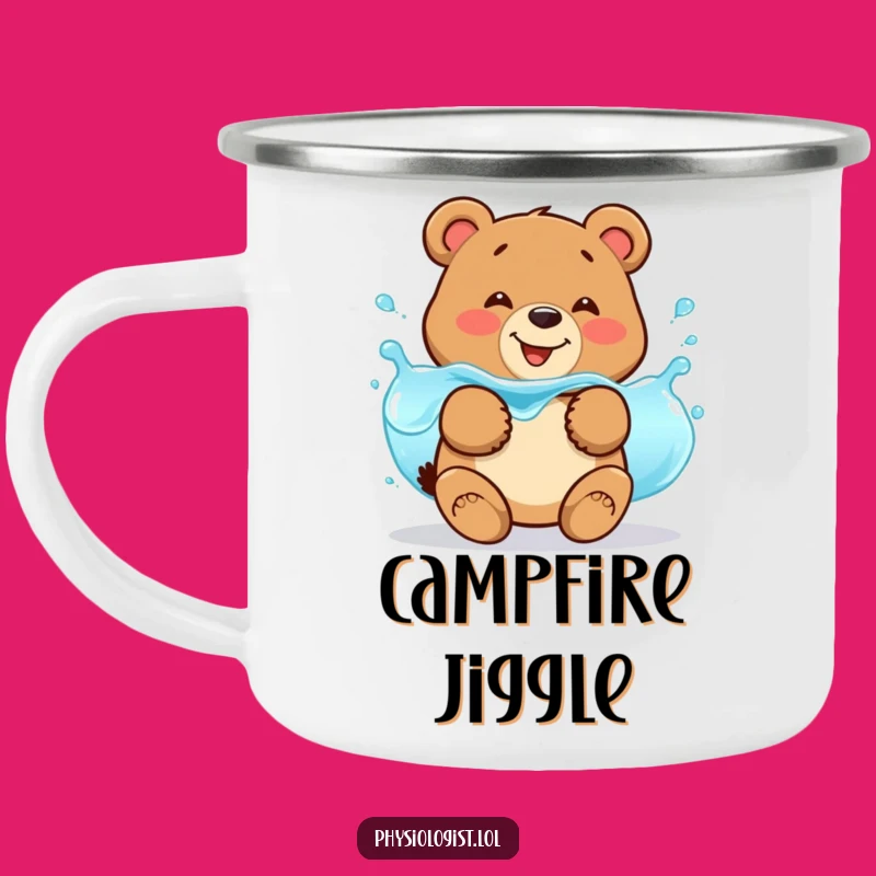 Funny Bear Fluid Balance Camping Mug: Jiggling for Hydration on Adventures