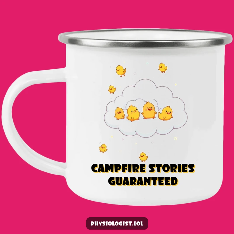 Funny Chicken Rain Camping Mug - Hilarious Outdoor Gift for Whimsical Campers