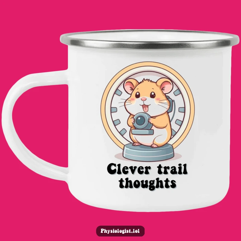 Funny Brain Scanner Hamster Camping Mug: Explore Ideas with This Smart Rodent's Outdoor Mug