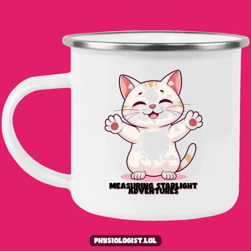 Funny Cat Campfire Mug: Amusing Drinkware for Curious Outdoor Explorers