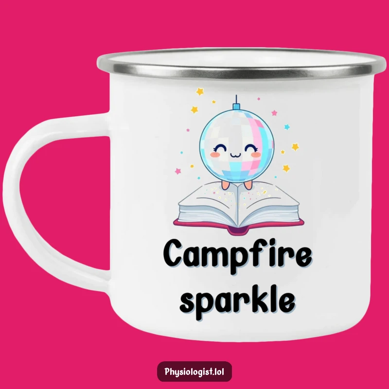 Funny Disco Ball Book Camping Mug: Campfire Reads, Hilarious Outdoor Gift