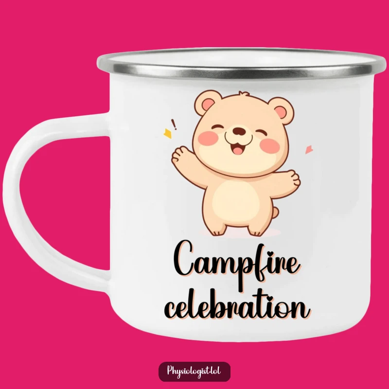 Funny Giggling Bear Score Camping Mug: Celebrate Outdoors in Style