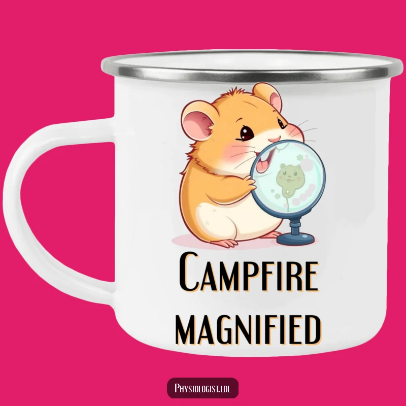 Funny Hamster Tech Camping Mug: Happy Sips with Detailed Views!