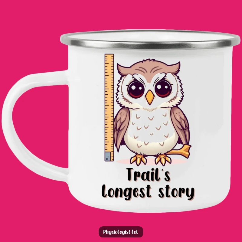 Funny Owl Bone Camping Mug: Explore the Wild with Humor and Hot Drinks