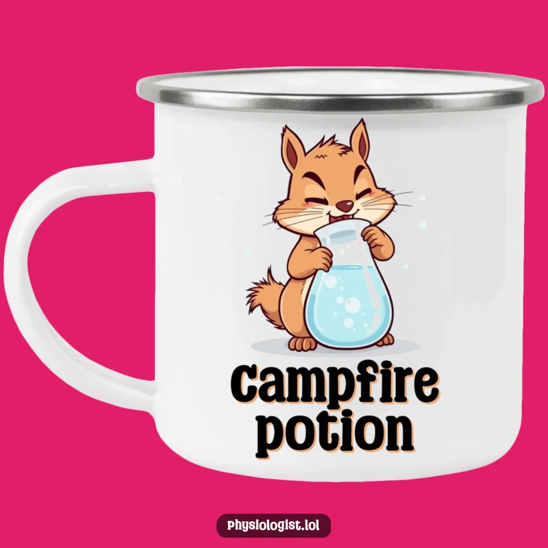 Funny Squirrel Lab Camping Mug: Bubbly Experiment, Your Outdoor Funny Gift