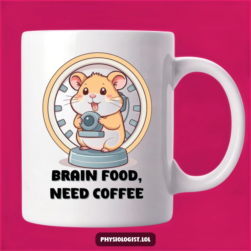 Funny Brain Scanner Hamster Mug: A Smart Rodent's Hilarious Gift for Nerds