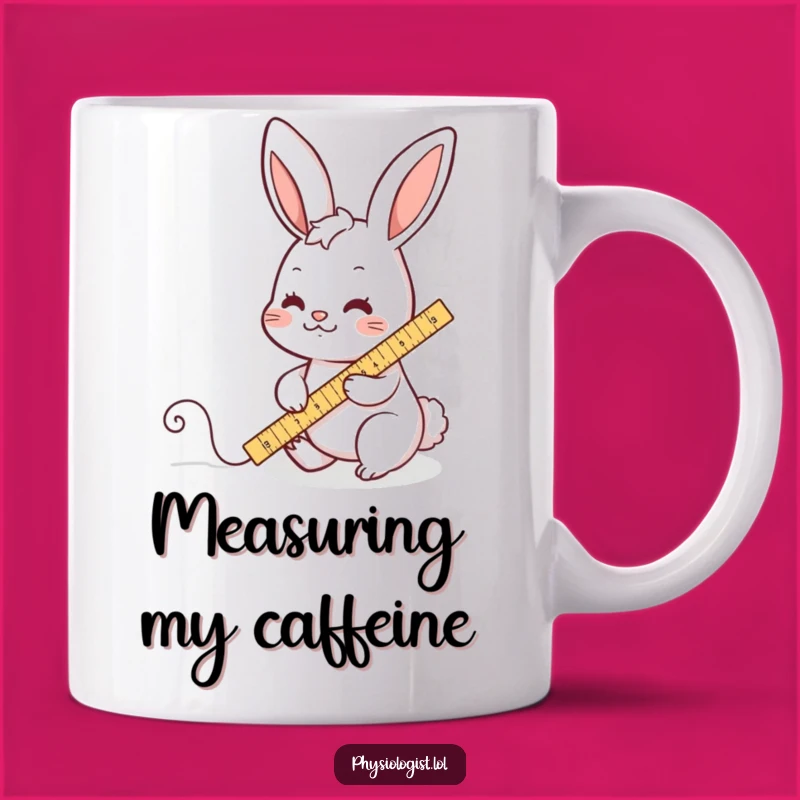 Funny Busy Rabbit Measuring Mug - Hilarious Office Humor Gift for Perfectionists!