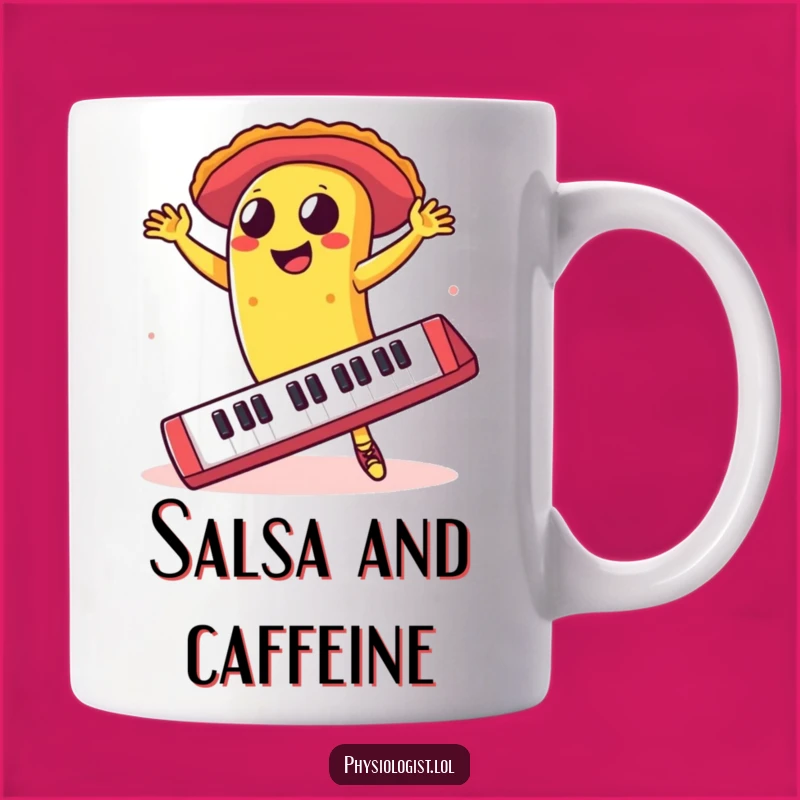 Funny Dancing Taco Keyboard Mug - Hilarious Foodie Tech Gift for Salsa Lovers