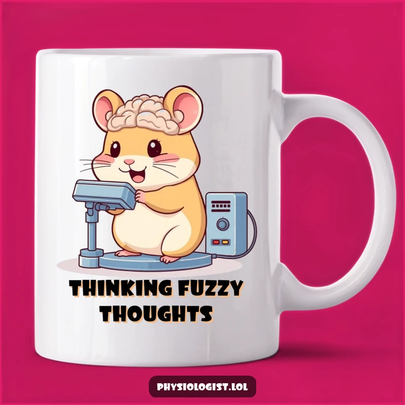 Funny Hamster Brain Scanner Mug: Bouncing Character Gift for Smarty Pants