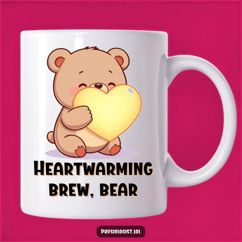 Funny Bear Cardiologist Mug - Heartwarming Love Gift for Gentle Giants