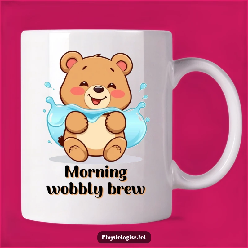 Funny Bear Fluid Balance Mug: Jiggling for Hydration Humor, Perfect Science Gift