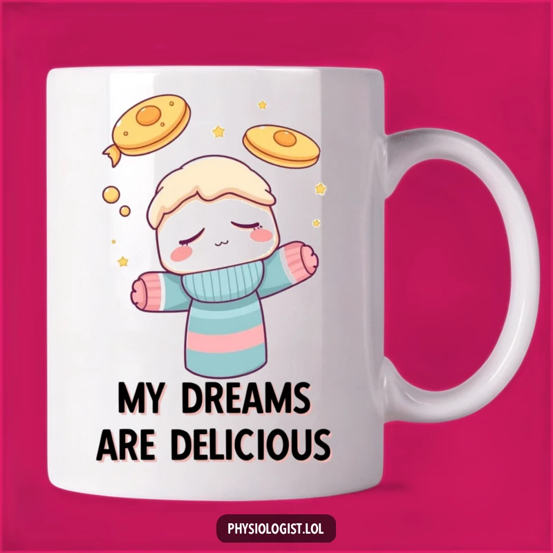 Funny Sock Puppet Flying Pancakes Mug: A Dreamy Breakfast Gift for Coffee Lovers
