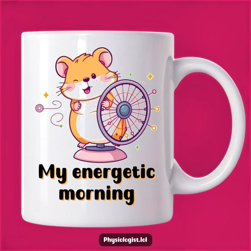 Funny Hamster Genius Mug: Hilarious Diagram Wheel Gift for Busy Brains