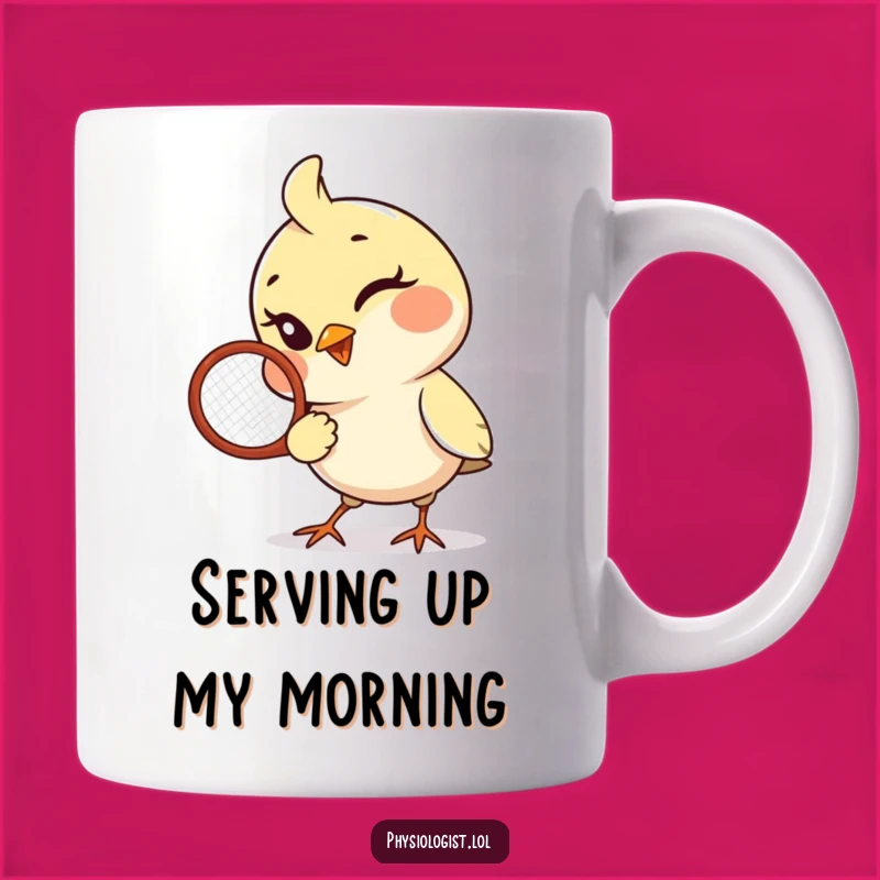 Funny Bird Racquet Mug: A Witty Drinkware Gift for Tennis Lovers