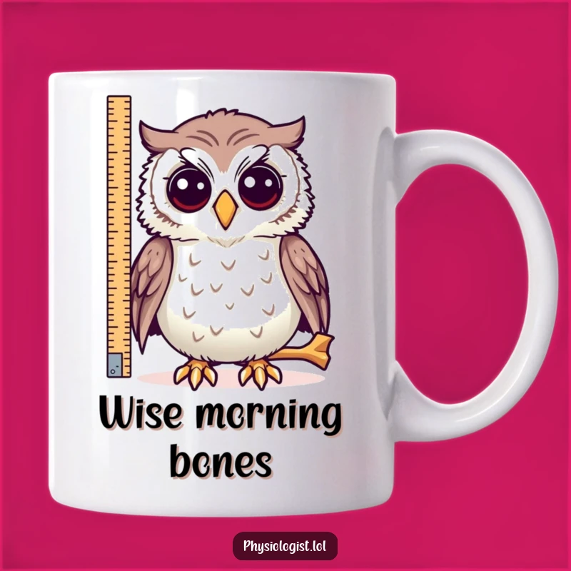 Funny Owl Bone Measurer Mug: A Hilarious Gift for Curious Minds and Paleontologists