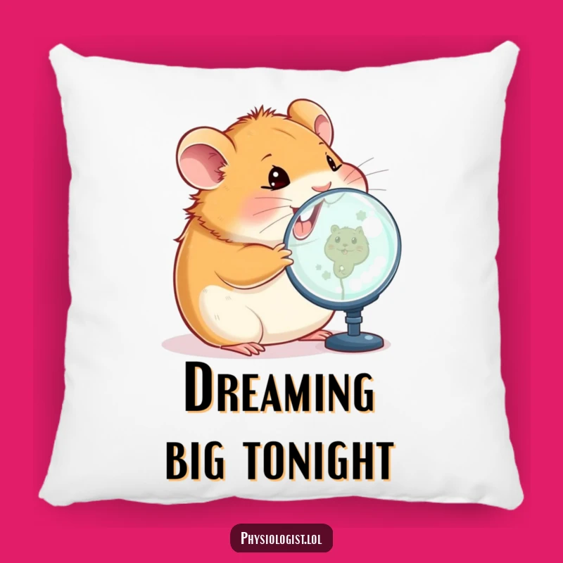 Funny Hamster Tech Pillow: Comfy Humor for Focused, Happy Moments!