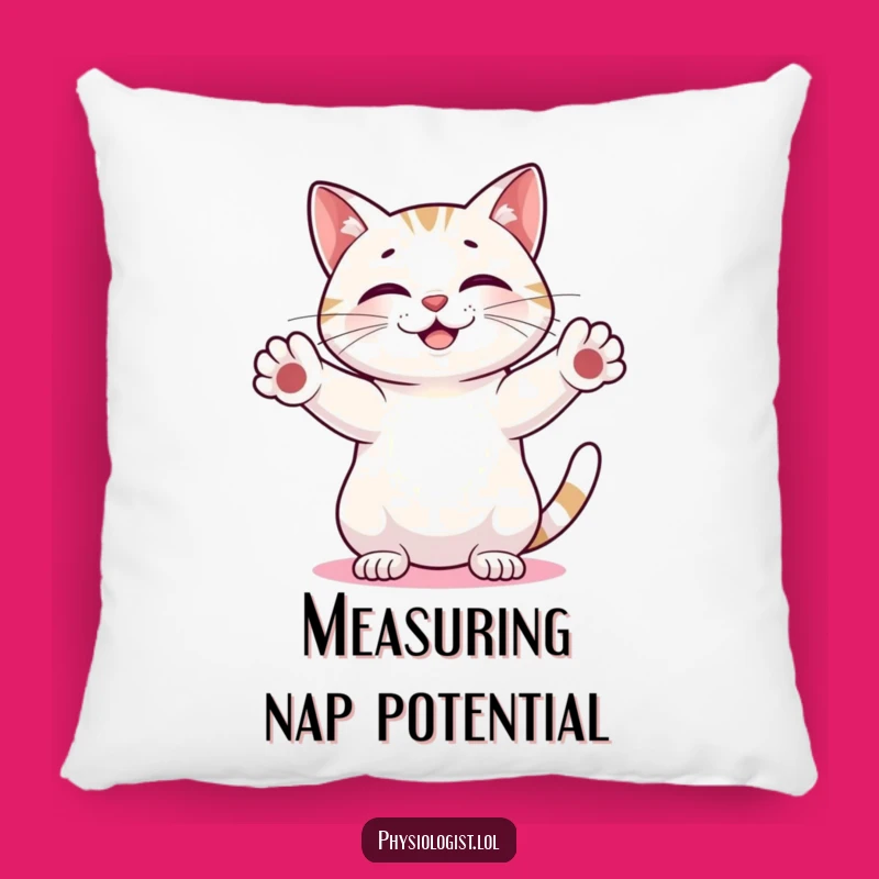 Funny Cat Abstract Pillow: Comfy Cushion for Curious Cat Lovers