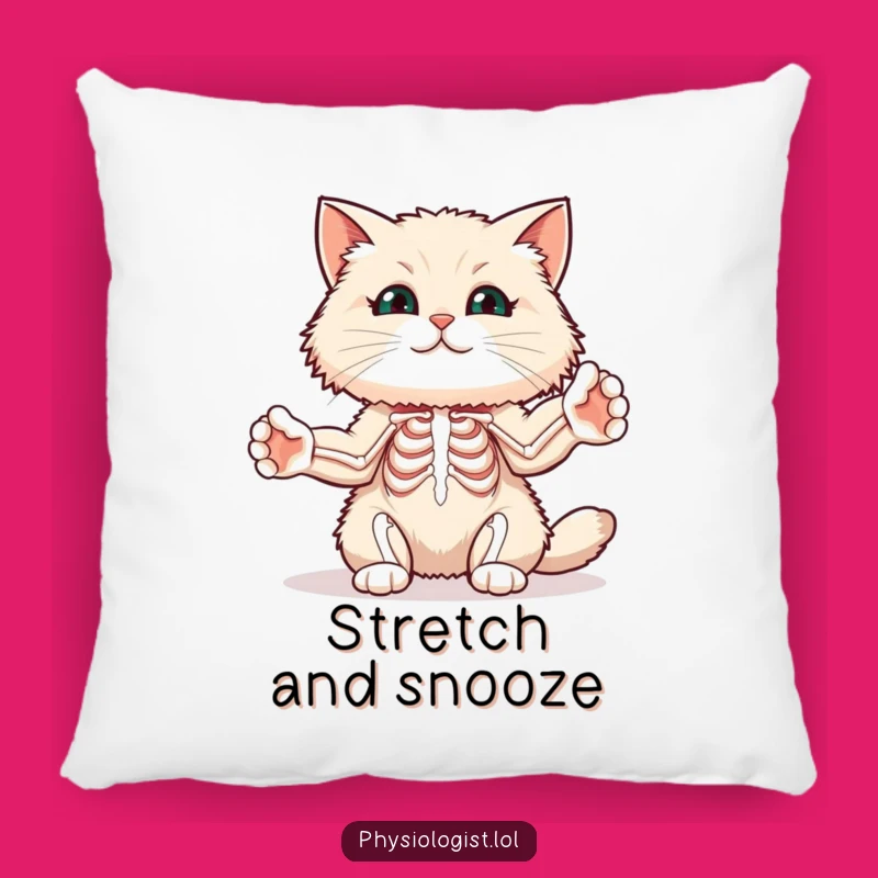 Funny Cat Muscle Pillow: Stretching Paws for Comfy Fitness Humor