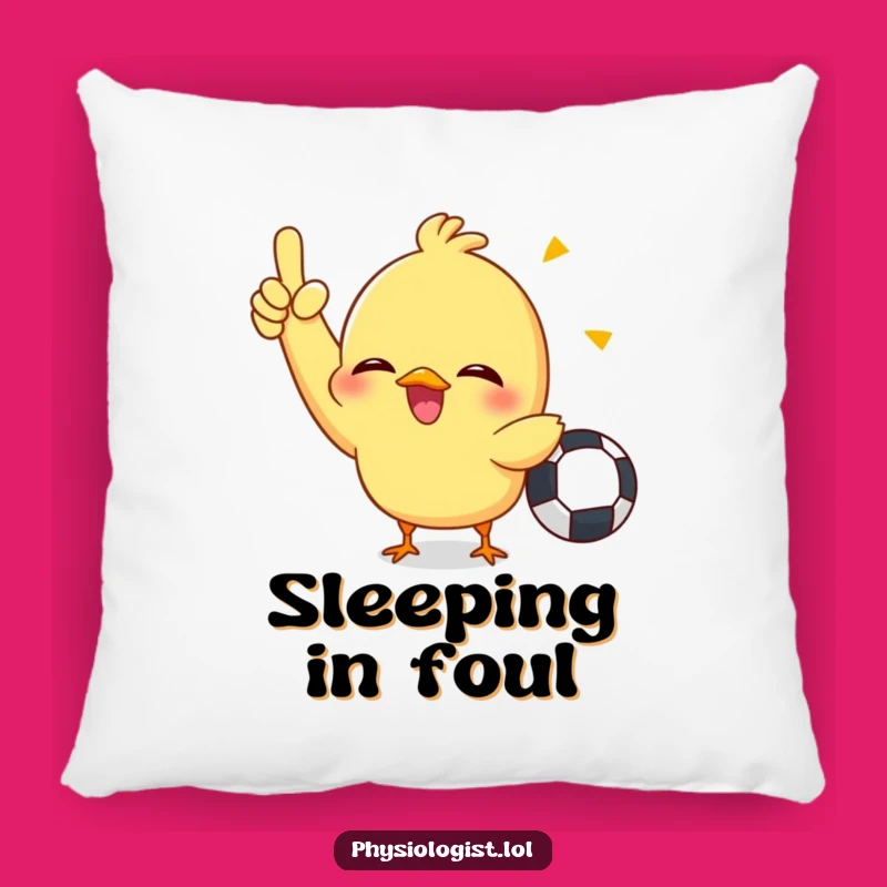 Funny Chick Referee Pillow: Cozy Giggles & Penalty Calls