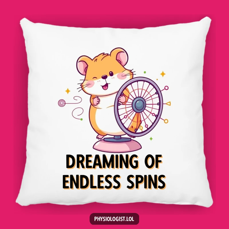 Funny Hamster Diagram Pillow: Comfy Cushion for Active Minds