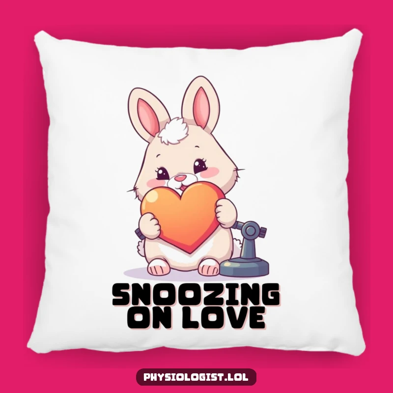Funny Rabbit Heart Pillow - Cute & Comical Accent Pillow