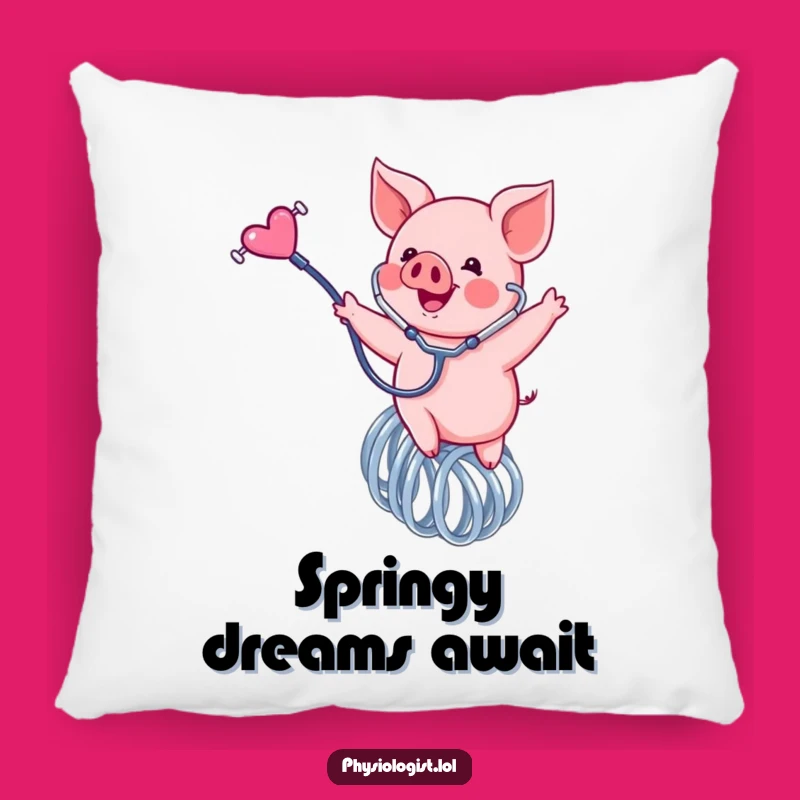 Soft Funny Piglet Spring Doctor Pillow: Cuddle up with Cheer!