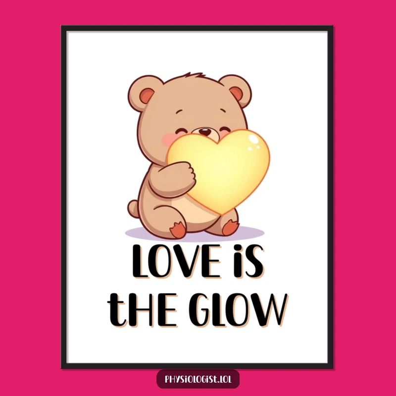 Funny Bear Cardiologist Digital Art - Instant Download for Heartwarming Decor
