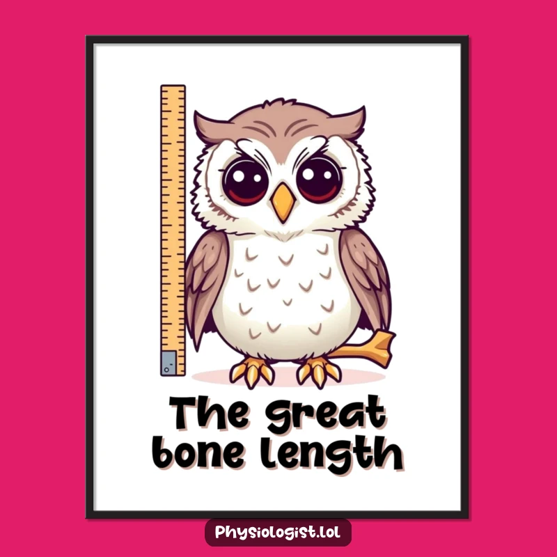 Funny Owl Bone Digital Art: Instant Curious Decor for Your Walls