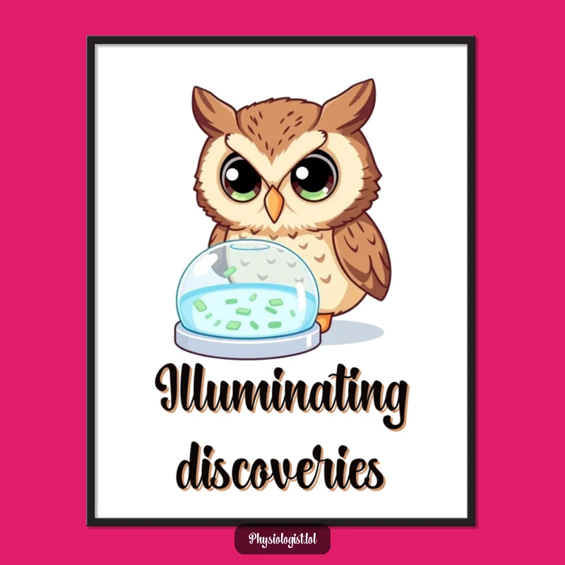 Funny Owl Science Digital Print: Instant Curious Art for Your Space!