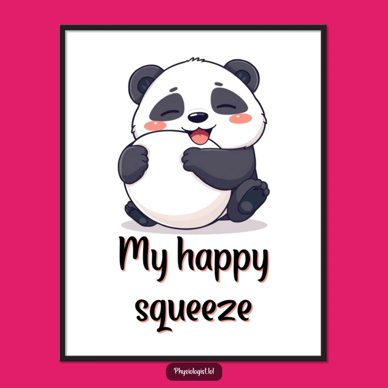 Funny Panda Stress Ball Print: Ambiguous Squeeze Art, Instant Hilarious Decor Gift