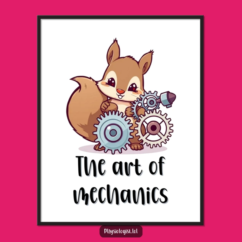 Funny Squirrel Inventor Digital Art - Hilarious Printable Decor for Creators!