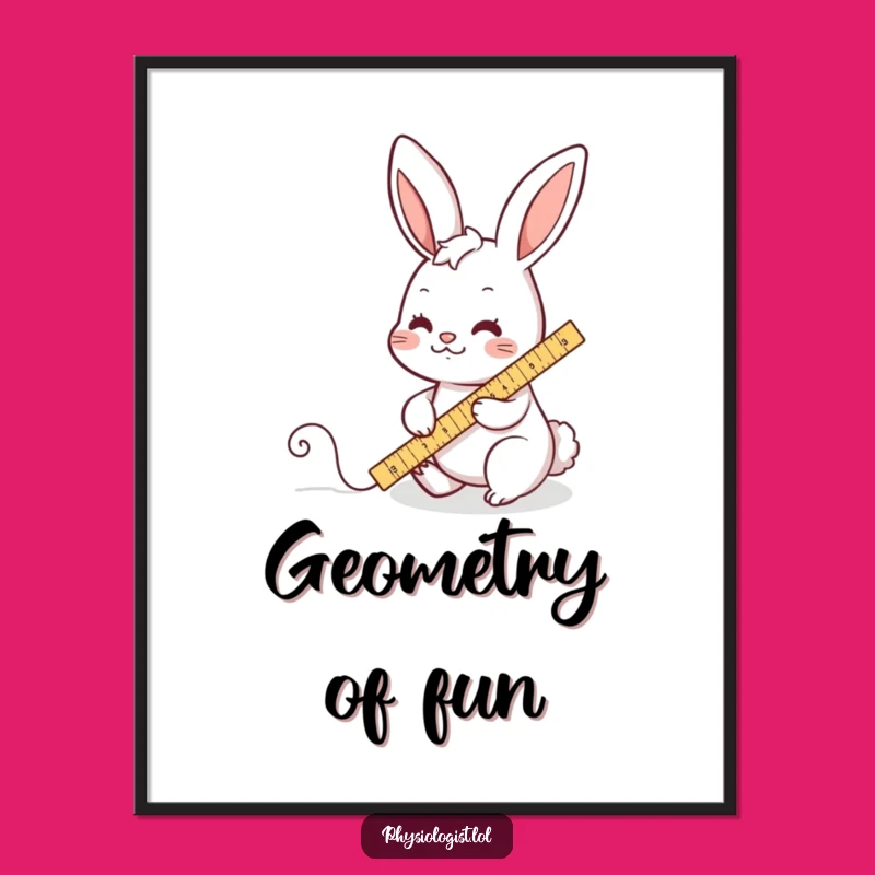 Funny Rabbit Measuring Digital Art - Hilarious Printable Decor for Detail Lovers!