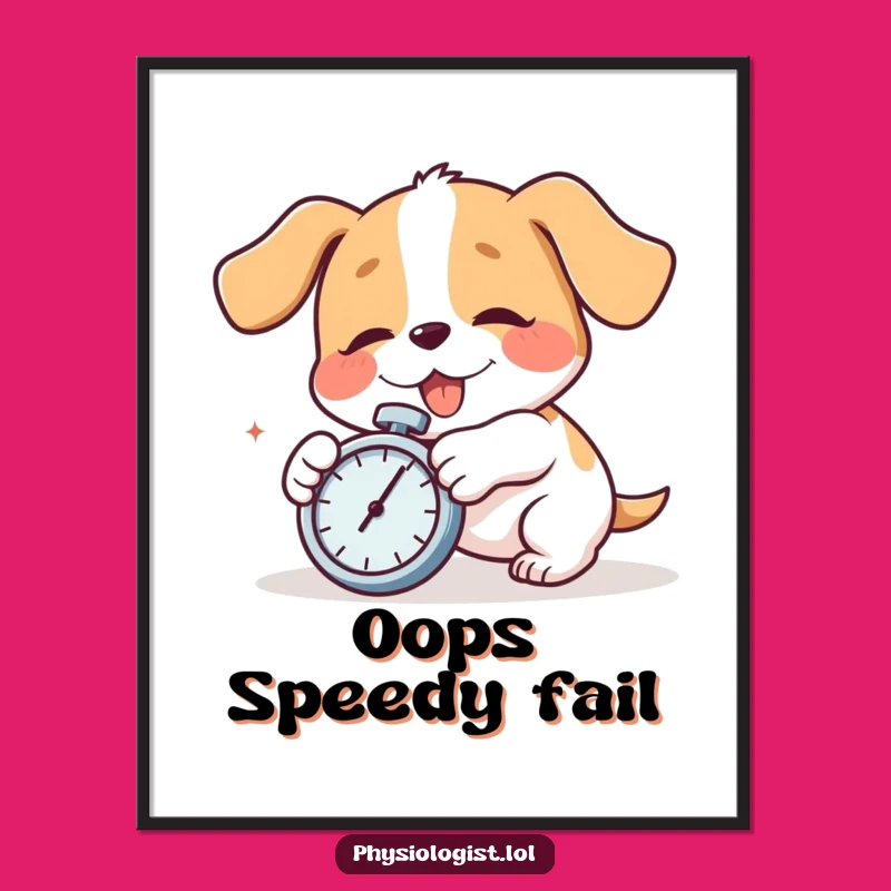 Funny Dog Tripping Print - Comedic Art & Hilarious Gift Download