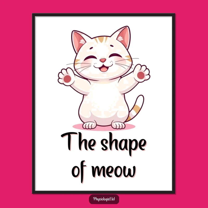 Funny Cat Abstract Digital Print: Amusing Wall Art for Instant Whimsy