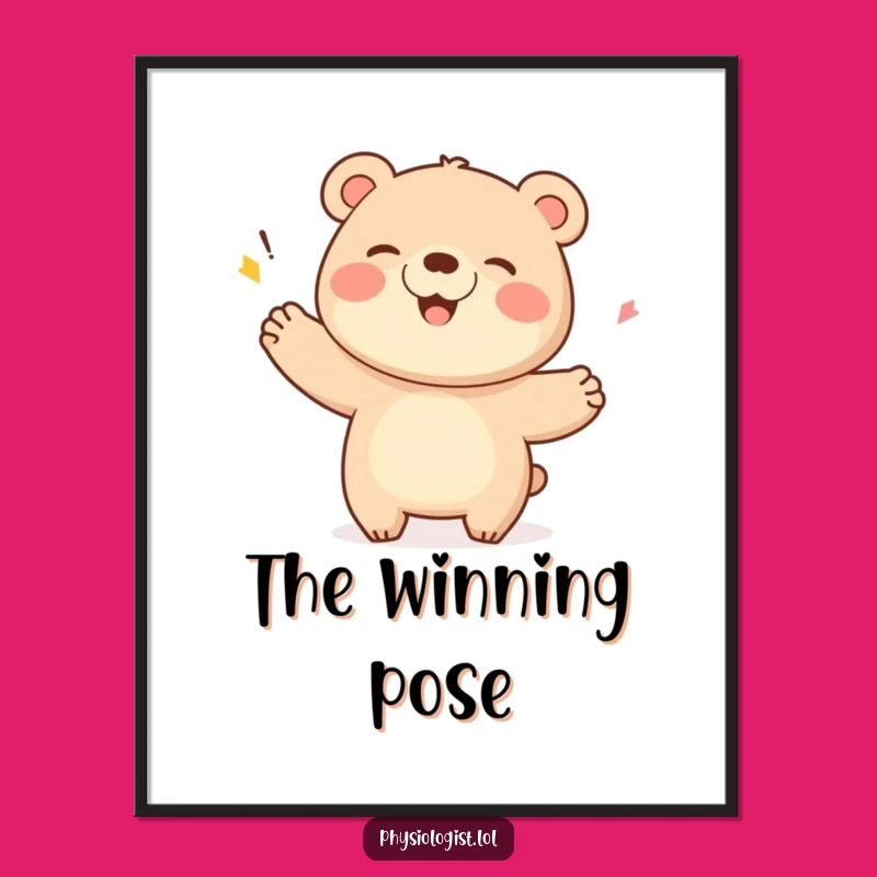Funny Giggling Bear Score Digital Art: Instant Celebratory Decor