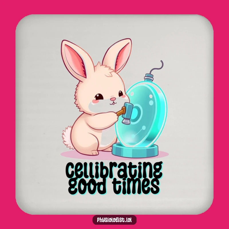 Funny Bunny Cell Explorer Coaster Set: Protect Surfaces with Science!