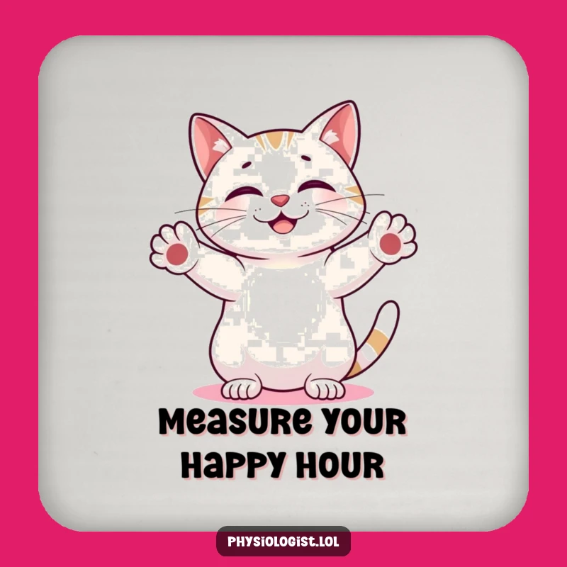 Funny Cat Abstract Coaster: Hilarious Protector for Your Curious Drinks