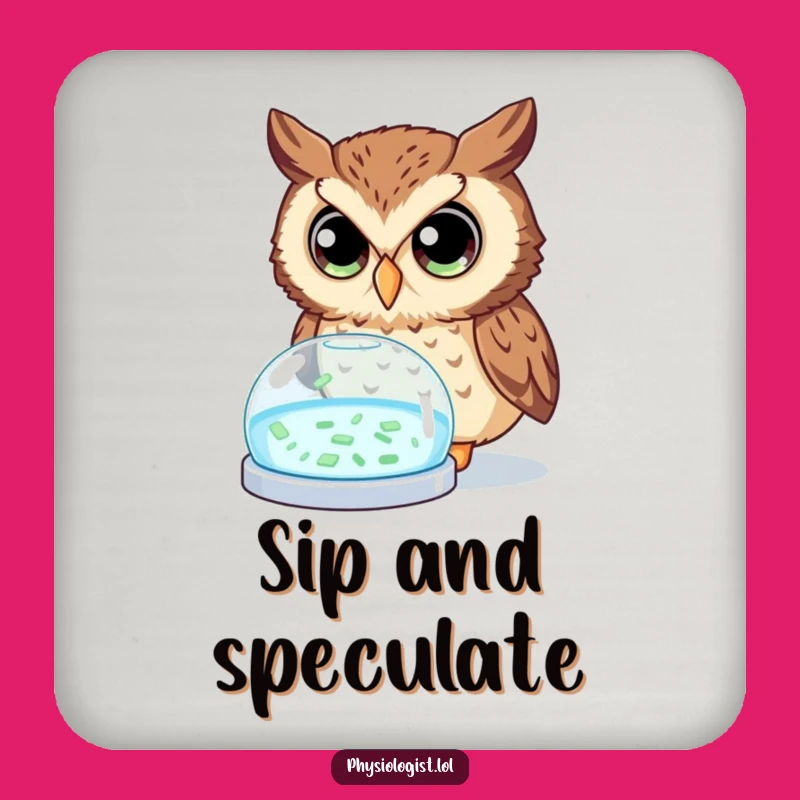 Funny Owl Science Coasters: Protect Tables with Curious, Hilarious Art!