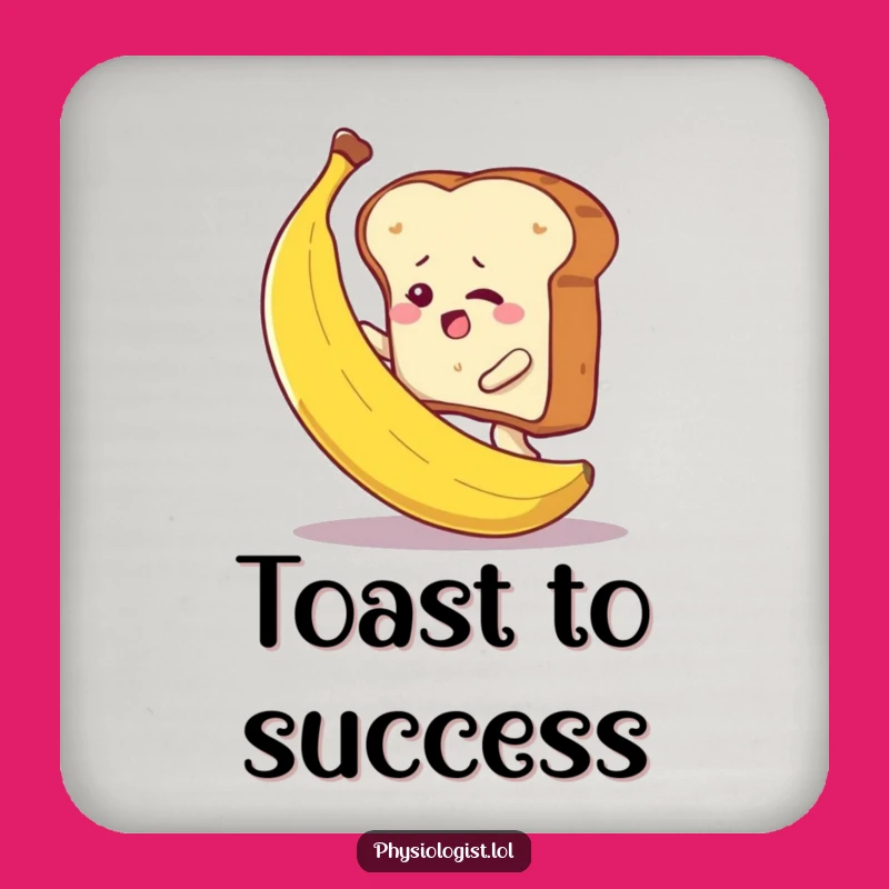 Funny Toast Climbing Banana Coaster - Comical Surface Protection Gift