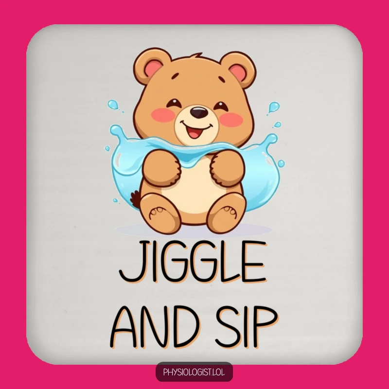 Funny Bear Fluid Balance Coaster: Jiggling Protects Surfaces with Humor