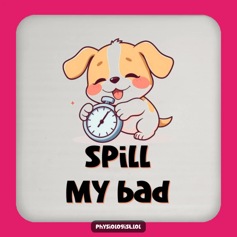 Funny Dog Tripping Coaster - Comedic Protection & Hilarious Gift